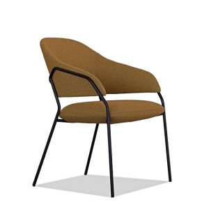 Moderne zorgstoel met bruin textiel